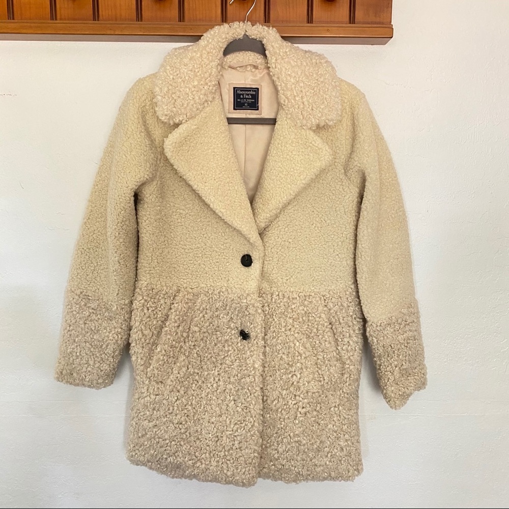 Cream Colored Sherpa Coat